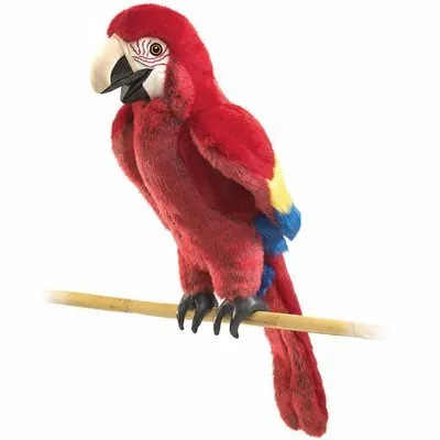 Produktbild von Folkmanis Papagei Ara Handpuppe 63 cm
