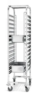Produktbild von HENDI Regalwagen Edelstahl    GN 1/1 15 Einschuebe  615x450x1695 mm