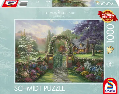 Immagine prodotto di Schmidt Spiele Hummingbird Cottage, Thomas Kinkade, Puzzle, Erwachsenenpuzzle, 1000 Teile, 59940