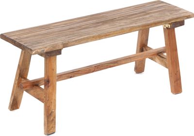 DREVENÁ LAVICA "ANZIO" | mahagón, 90x39x26 cm (VxŠxH) | rozkladacia lavica | farba: 01 natural-vintage