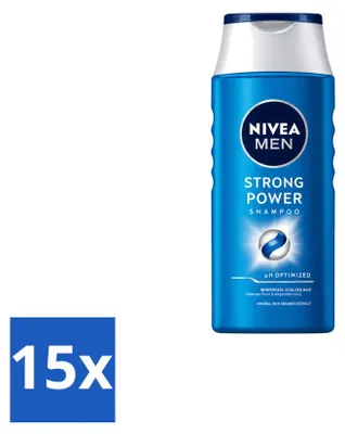 Produktbild von 15 x NIVEA MEN Shampoo Strong Power - 250 ml - Vorteilspackung - 15 Stücke