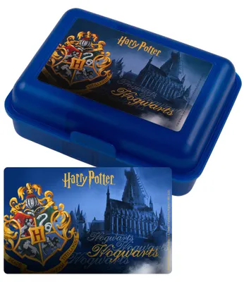 Produktbild von Harry Potter Brotdose - Hogwarts Lunchbox Butterbrotdose mit Trennwand Blau