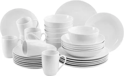 Image de Service de table Famanu, 30 pièces, pour 6 personnes, en porcelaine