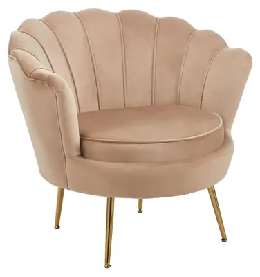 Obrázek produktu pro Elegantní křeslo THIAGO - cappucino / zlaté nožky