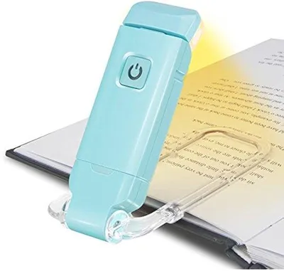Obrázek produktu pro Sada LED lampiček na čtení s klipem, ochrana očí, nastavitelná, přenosná, modrá