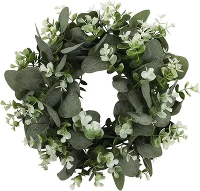 Produktbild von Künstlicher Blätterkranz für Haustür, Bauernhof, Garten, Hochzeit, Innen- und Außendekoration