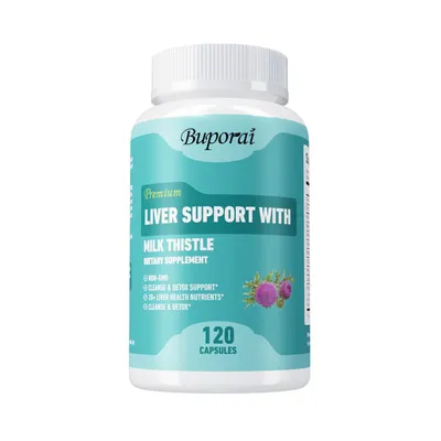 Immagine prodotto di Supporto epatico con cardo mariano 1246 mg (120 capsule) integratore alimentare, pulizia, disintossicazione, fegato, digestione