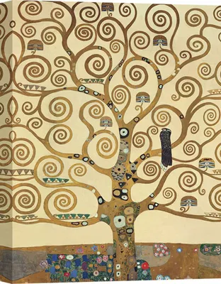 Produktbild von Kunstdruck auf Leinwand – Gustav Klimt, Der Lebensbaum (Detail) – 80 x 60 cm