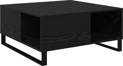 Zdjęcie produktu dla vidaXL Stolik kawowy o wyglądzie czarnego dębu 80 x 80 x 36,5 cm materiał drewnopochodny