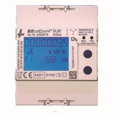 Produktbild von NZR Elektr.Hutschienenzähler 85AS0,Lief.Bezug,MID 1 Stück