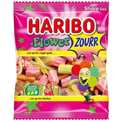 Produktbild von Haribo Flower Zourr Saure Blumen-Fruchtgummi 325g Tüte