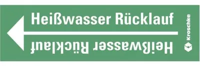 Produktbild von Dreifke® Rohrleitungsband Heißwasser Rücklauf, praxisbewährt, ab Ø 10mm, grün...