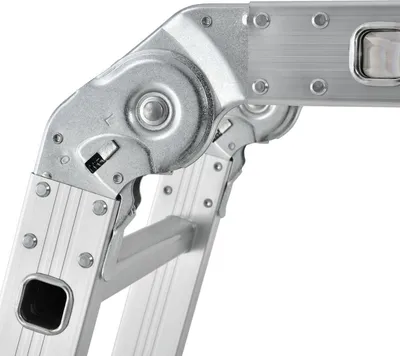 Produktbild von Juskys Aluminium Multifunktionsleiter 4,7 m klappbar - Tragfähigkeit bis 150 kg