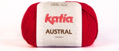 Produktbild von AUSTRAL von Katia - ROJO (55) - 50 g / ca. 140 m Wolle
