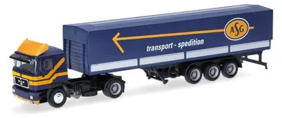 Produktbild von Herpa 319638 - 1/87 MAN F90 Planen-Sattelzug "ASG" (Schweden) - Neu