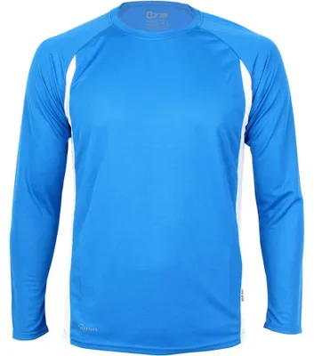 Produktbild von Cona Sports - T-Shirt für Herren, Kurzer Stehkragen, Technisch, Langärmlig LT3058 (XL) (Königsblau/Weiß)