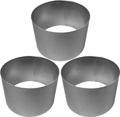Produktbild von Rasenkanten Baumring Metall Kreis Ø 37 cm x 24 cm verzinkt - 3er