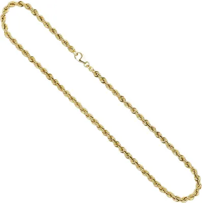 Produktbild von 4,9mm Kordelkette Halskette Kette Collier aus 585 Gold Gelbgold 45cm Goldkette