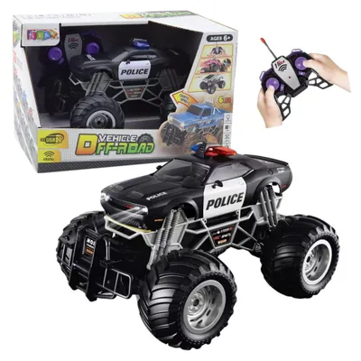 Produktbild von Ferngesteuertes Polizei-Geländewagen RC 1:16, Lichter Rauch
