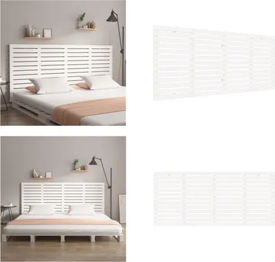 Produktbild von vidaXL Wand Kopfteil Weiß 166x3x91,5 cm Massivholz Kiefer - Wand-Kopfteil - Wand-Kopfteile - Kopfteil - Bett-Kopfteil