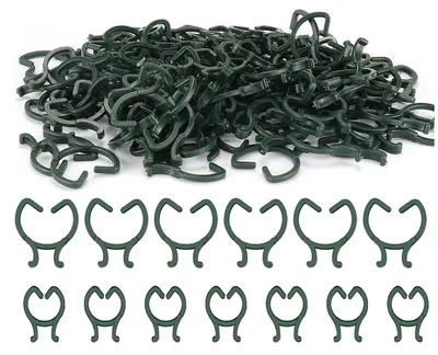 Produktbild von TRANKIELO® - 200 Stück Pflanzenstütz-Clips - Wiederverwendbare Kunststoff-Befestigungsklips für Gemüse- und Blumenstützen