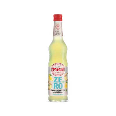 Produktbild von Toschi Zero+ Lemon & Ginger Syrup 560ml - Zitrone und Ingwer zuckerfreier, ohne künstliche Farbstoffe und Aspartam