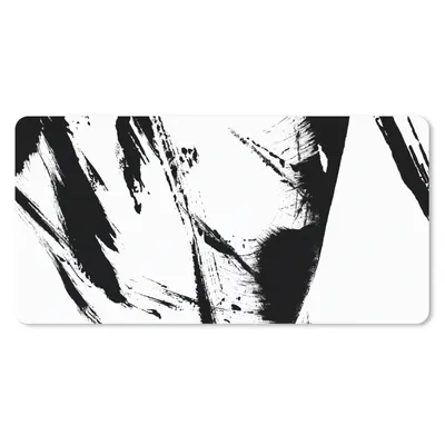 Produktbild von MuchoWow® Schreibtischunterlage Farbe - Schwarz - Abstrakt 80x40 cm - XXL Mauspad - Gaming Mauspad