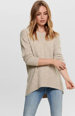 Produktbild von ONLY 15173800, Pullover, Erwachsener, Weiblich, Beige, XS, Runder Halsausschnitt