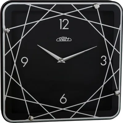 Produktbild von PRIM Look Wanduhr Schwarz 29 x 29 cm arabische Ziffern