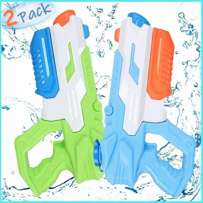 Produktbild von 2X Wasserpistole 11m Reichweite Water Gun Kinder Erwachsene Pool Spielzeug 650ML
