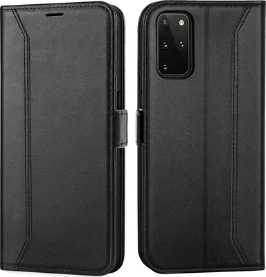 Produktbild von Handyhülle für Samsung Galaxy S20 Plus Hülle Flip Case klappbare Tasche Schutzhülle, Schwarz