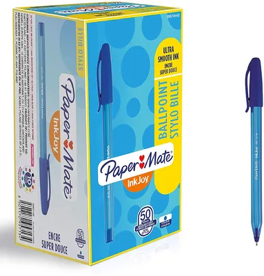 Image de PAPER MATE Kugelschreiber InkJoy 100 Kappe M Blau 50 Stück