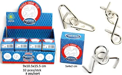 Immagine prodotto di 1 x gioco Mini Puzzle Metal Logic 4 cm