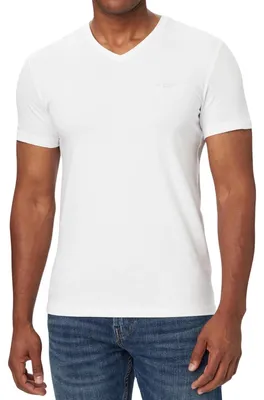 Produktbild von Guess - T-Shirt für Herren, Baumwolle, Extra-Schlank NA1715 (XXL) (Reinweiß)