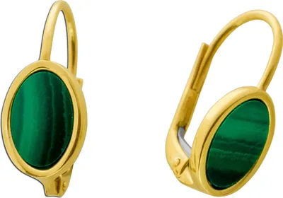 Produktbild von Malachit Ohrhänger Gold 333 8K grüne Natur Edelsteine