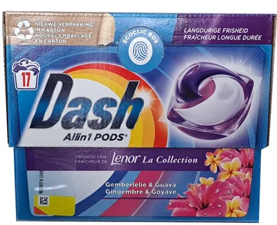 Produktbild von Dash Pods Allin1 - 17sc 387.6g Frisheid van Lenor Gemberlelie & Guava