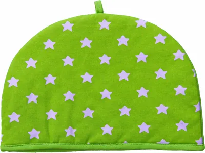 Obrázek produktu pro HOMESCAPES Teapot Warmer Stars green Design Tea Cosy