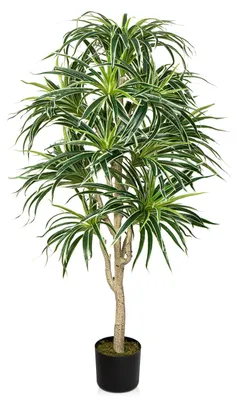 Imagen del producto de Planta artificial de dracena, 120 cm, tipo Chlorophytum, ideal para el salón
