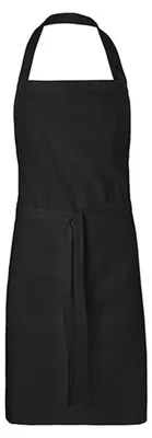 Image de Neutre - Tablier de cuisine, couleur unie LT5058 (taille unique) (noir)