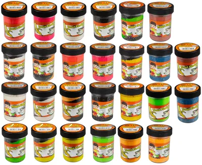 Produktbild von FTM Forellenteig schwimmend - 50g Forellenpaste, Farbe/Aroma:Schwarz-Gelb / Frucht