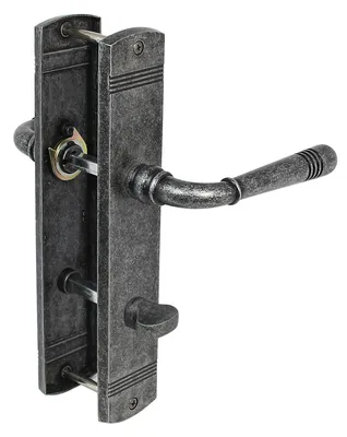 Produktbild von Türbeschlag 1659 Helena LS WC Antik Grau Türklinke