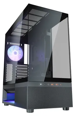 Zdjęcie produktu dla COUGAR CFV220 RGB, Midi Tower, PC, Czarny, ATX, micro ATX, Mini-ITX, Szkło, Wielo