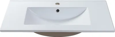 Produktbild von Rechteckiges Waschbecken aus weißer Keramik - 81 x 46,5 cm - MOTIAC