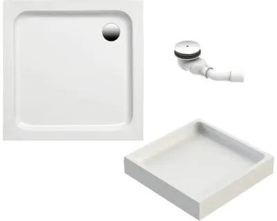 Produktbild von Duschwannen Komplettset OTTOFOND 80 x 80 x 18 cm weiß glänzend 941501