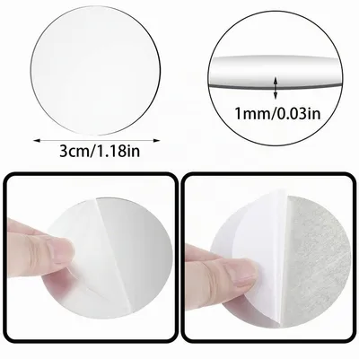 Immagine prodotto di Specchi rotondi in acrilico, 50 pezzi, adesivi, diametro 3 cm