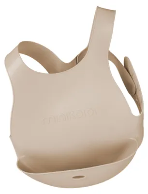 Zdjęcie produktu dla Śliniak Silikonowy MINIKOIOI z kieszonka Beige