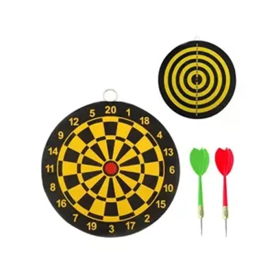 Produktbild von Doppelseitige Dartscheibe, 24cm + 2 Abnäher