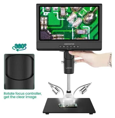Zdjęcie produktu dla Mikroskop cyfrowy, 10-calowy wyświetlacz LCD, 1080P