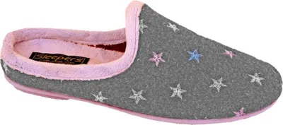 Obrázok produktu pre Sleepers - Dámske papuče "Ellie", s motívom hviezdičiek DF2466 (38 EU) (sivá/ružová)