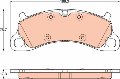 Produktbild von TRW Bremsbeläge Satz Vorne für PORSCHE 911 (991) GDB2057